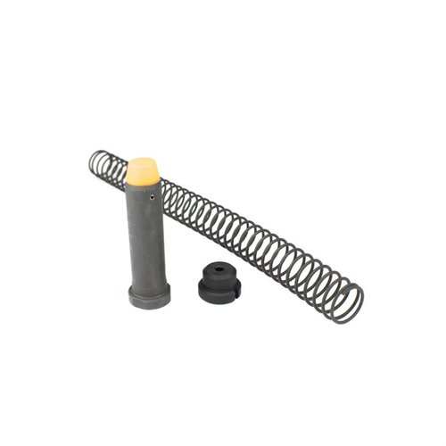 Das Angstadt Arms 9mm AR-15 Buffer Kit sorgt mit seinem 5.4oz Carbine Buffer und einer mattschwarzen, korrosionsbeständigen Oberfläche für zuverlässiges Cycling.