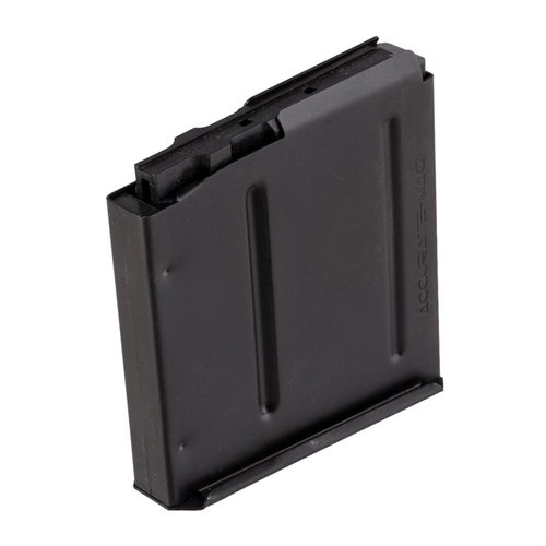 Il caricatore AICS 30-06 Springfield è realizzato in acciaio, trattato termicamente e con finitura nera resistente alla corrosione, disponibile in 5 colpi.