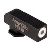 Le viseur avant Tritium AmeriGlo pour Glock est conçu pour une acquisition rapide des cibles, résistant aux accrocs et offrant une visibilité optimale dans l'obscurité.