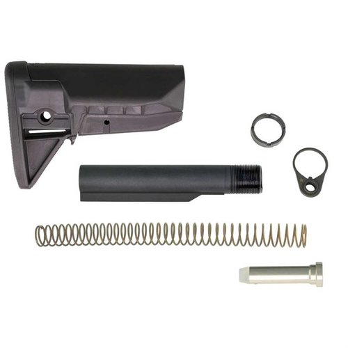 Der BCMGunfighter Mod 0 SOPMOD Stock bietet eine komfortable Wangenauflage, schnelle Anpassung, und zwei Sling-Montageoptionen für optimale Kontrolle und Genauigkeit.