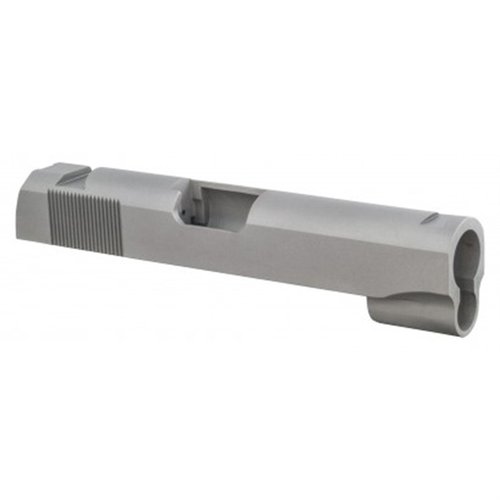 Slitta 1911 Fusion Diamond Series Commander, lavorata CNC in 4140, compatibile con 45 ACP, finitura opaca e tagli per mirini dovetail standard.