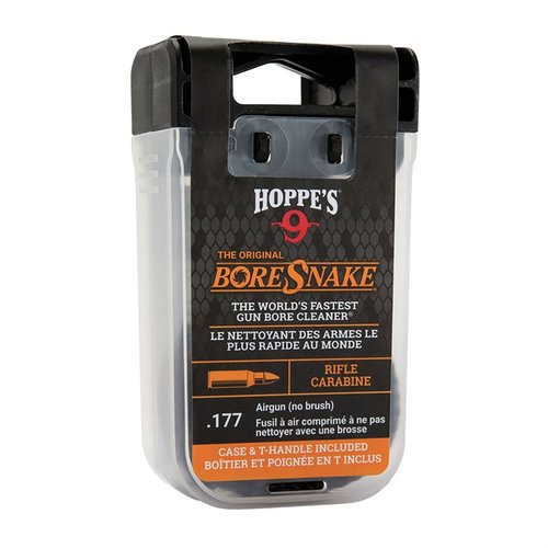 Le Airgun Bore Snake .177 nettoie et huile ton canon en un seul passage, est réutilisable et se range facilement dans son étui pratique.