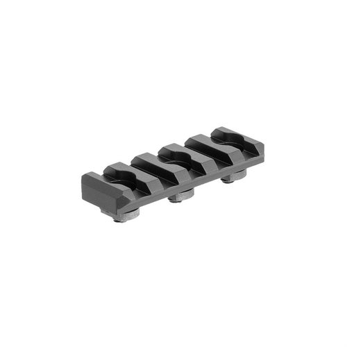 Der Arisaka Low Profile Picatinny Rail bietet eine minimalistische Bauweise, die die Höhe reduziert, um Zubehör näher am Handguard zu halten und 5 Picatinny Slots zu bieten.