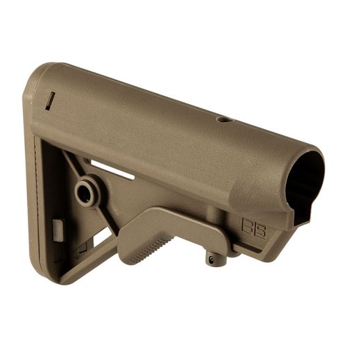 Der B5 Systems Bravo Collapsible Mil-Spec Stock bietet ergonomischen Wangenauflage, rutschfeste Polsterung und ist aus robusten MIL-SPEC Materialien gefertigt.