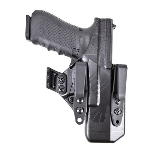 L'Eidolon Holster offre un comfort ottimale e una massima occultabilità, con un guscio su misura per il tuo Glock® G17 e punti di attacco per accessori.