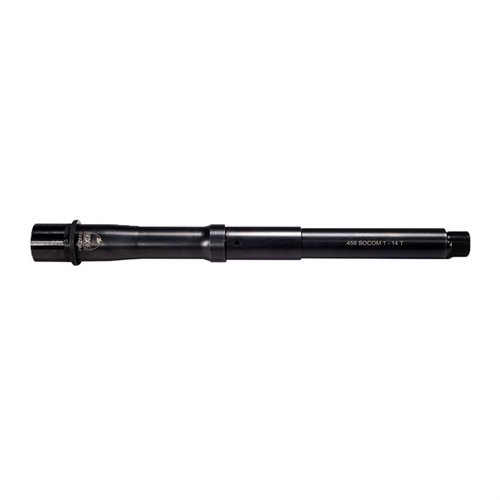 Construit en acier 4150 CMV, le canon .458 SOCOM de 10,5" offre une précision optimale, résistance à la corrosion et un système de gaz de longueur pistolet.