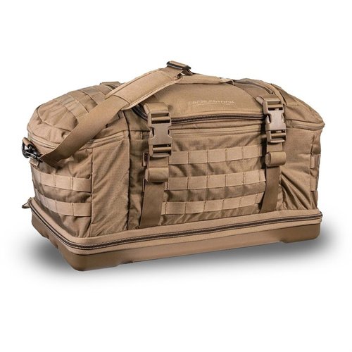 La Eberlestock R1 Bang Bang Range Bag offre un comparto principale imbottito configurabile, tasche per caricatori, e materiali resistenti all'umidità e alla polvere.
