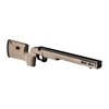 Das Howa 1500 Bravo Chassis bietet eine robuste Aluminiumstruktur, M-LOK-Kompatibilität, einstellbare Wangenhöhe und ist in Schwarz oder FDE erhältlich.