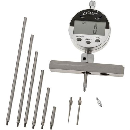 Le iGAGING Digital Precision Depth Gauge offre une précision de 0.0005 pouces, des tiges extensibles et un affichage numérique pour des mesures flexibles et fiables.