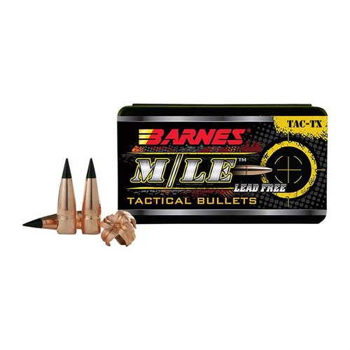 Les balles TAC-TX™ en cuivre de BARNES offrent une précision exceptionnelle, une expansion contrôlée et une meilleure rétention de poids, parfaites pour toutes les distances.