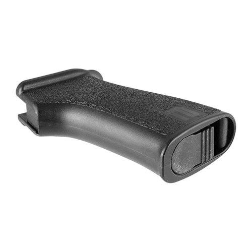 Le grip BG-AK de TangoDown offre une ergonomie unique, un texturage agressif et un compartiment de rangement pour pièces, parfait pour les fusils AK.