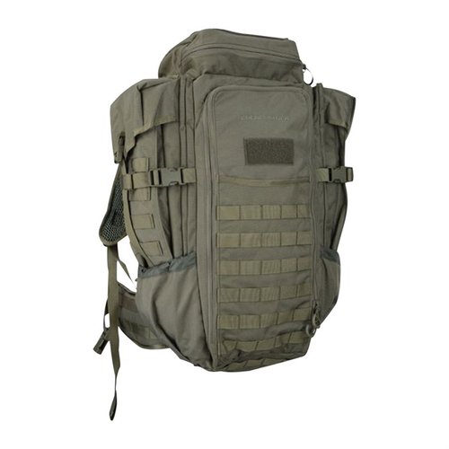 Lo zaino Eberlestock Halftrack offre 2150 cubic-inches di spazio, comfort grazie al telaio in alluminio, e capacità di stoccaggio per acqua e attrezzature.
