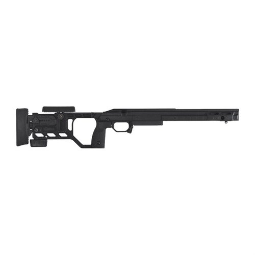 Das KRG Whiskey-3 Chassis bietet präzise Aluminium-Bettung, werkzeuglose Anpassungen und eine ergonomische Passform für deine Remington 700.