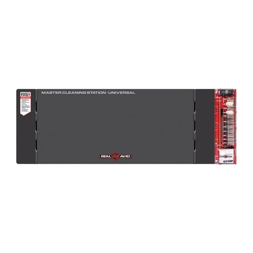 Améliore ton nettoyage avec la Master Cleaning Station de Real Avid, parfaite pour les armes de poing, les fusils et les fusils de chasse, tout en gardant tout organisé.