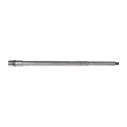 Découvre le canon AR-15 sans port de gaz de 18 pouces, en acier inoxydable 416R, idéal pour personnaliser ton tir avec un filetage de 1/2-28 TPI.