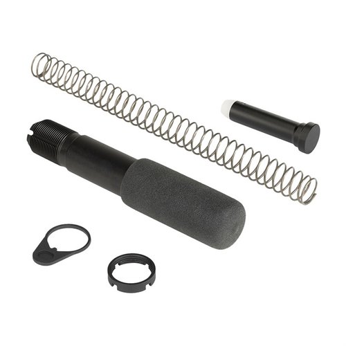 Le kit d'assemblage de tube de buffer AR-15 est fabriqué en aluminium 6061 T6, robuste et indestructible, avec un capuchon rembourré et des accessoires militaires inclus.