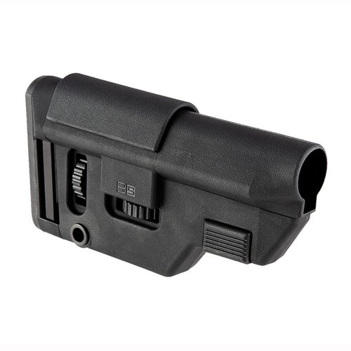 Il B5 Systems Precision Stock offre regolazioni senza attrezzi per lunghezza e altezza del collo, compatibilità con Law Tactical e opzioni di montaggio sling.