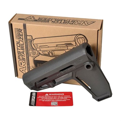 Der Strike Industries AR Pistol Stabilizer bietet eine ergonomische, leichte und robuste Lösung mit einstellbarer Positionierung und ambidextrösen QD-Tassen für mehr Komfort.