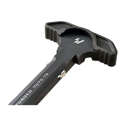 La Strike Latchless Charging Handle offre costruzione in alluminio 7075, sistema a molla nascosta per una durata maggiore e un'interfaccia comoda e sicura.