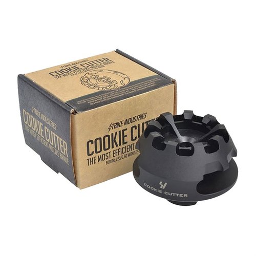 Der AR COOKIE CUTTER COMP von Strike Industries reduziert Rückstoss und Mündungsaufstieg erheblich und ist gleichzeitig ein effektiver Glasbrecher!