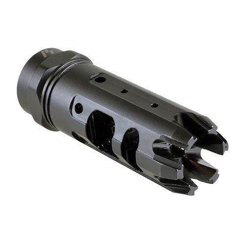 Der Strike Industries King-Comp mit dualem Kammerdesign reduziert den Rückstoss und die seitliche Druckwelle, ideal als Kombination aus Kompensator und Mündungsbremse.