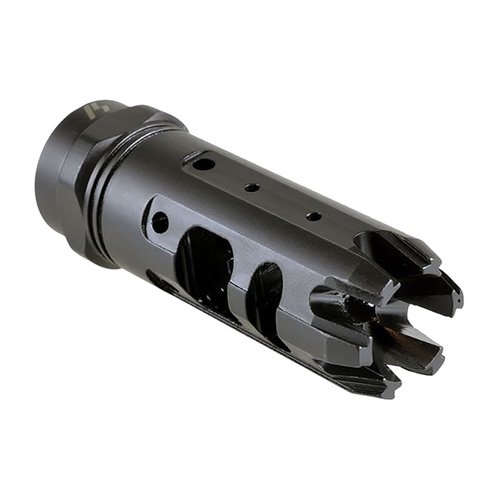 Der Strike Industries King-Comp mit seinem grossen Dual Chamber Design reduziert den Rückstoss und die Seitenkonkussion, ideal als Kombi-Gerät zwischen Kompensator und Mündungsbremse.