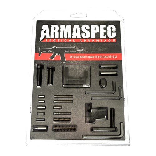 Le kit Armaspec en acier inoxydable pour AR-15 inclut des pièces de haute qualité, idéal pour construire ton arme avec durabilité et précision.