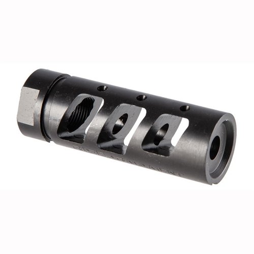 Der RA-701 Compensator .22 Kaliber aus 416 Edelstahl mit schwarzer Nitrierung reduziert Rückstoss und Hebetendenzen, damit du schnell im Ziel bleibst.