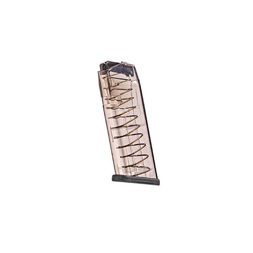 Caricatore 10MM per Glock®: resistenza agli impatti, compatibile con estensioni Glock®, facile smontaggio, corpo traslucido per conteggio munizioni.