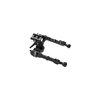 I bipod ACCU-TAC FC-G2 offrono montaggio Quick-Detach o Arca Spec, realizzati in alluminio aeronautico, regolabili in altezza e angolazione per precisione ottimale.