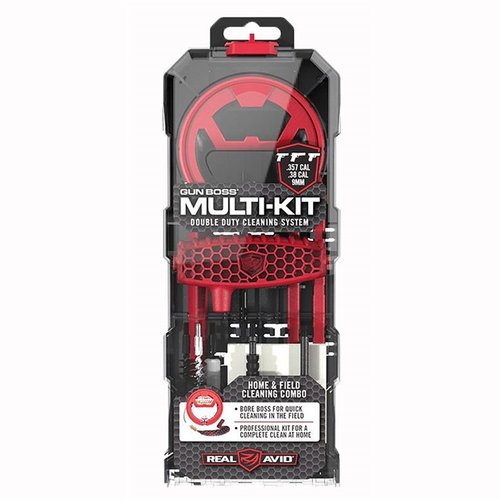 Das GUN BOSS MULTI-KIT für Handfeuerwaffen bietet dir eine schnelle Reinigung mit Bore Boss und ein umfassendes Set für die gründliche Pflege von Lauf, Mechanik und Kammer.