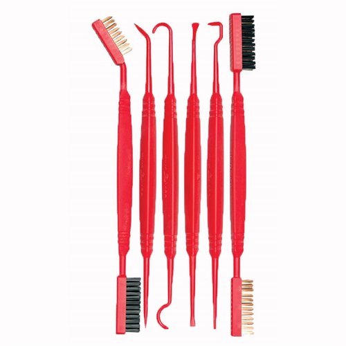 Les ACCU-GRIP PICKS & BRUSHES de REAL AVID offrent un nettoyage précis et doux pour ton arme, avec des poignées triangulaires confortables et 8 profils efficaces.