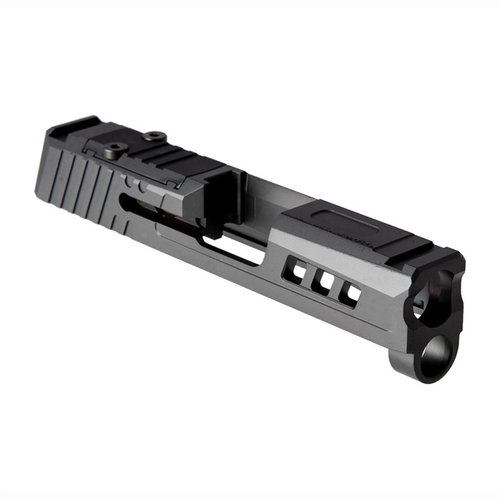 Le slide Axiom Sig P365 de True Precision est conçu aux USA, en acier inoxydable, compatible avec les optiques Shield RMSc et offre un look unique.