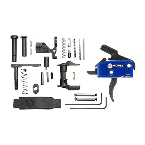 Der Midwest Industries Enhanced Drop-In Curved Trigger bietet einen 3,5-Pfund Abzugsgewicht, einen sanften Abzug und eine einfache Installation für AR-15.
