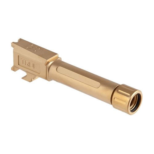 Aggiungi un tocco di precisione al tuo Springfield Armory Hellcat con il nostro canna filettata in oro, compatibile con dispositivi di riduzione del rinculo e silenziatori.