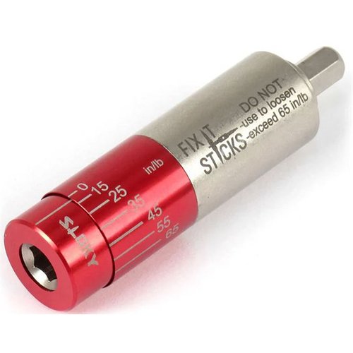 Le Fix It Sticks All-In-One Torque Driver offre un réglage de couple de 15 à 65 in-lb, compact et facile à utiliser, idéal pour tes ajustements sur le terrain.