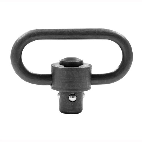 Der PUSH BUTTON SWIVEL 1.5" LOOP von GROVTEC US bietet eine robuste Stahlkonstruktion, hält über 450lbs Zugkraft und passt perfekt zu schweren Slings.