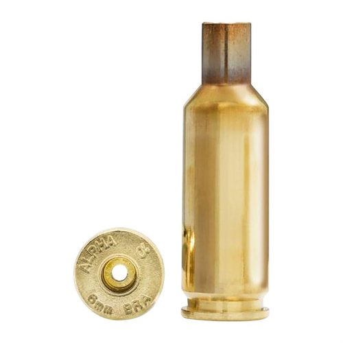 Le cartucce 6MM BRA di Alpha Munitions offrono una maggiore capacità e longevità grazie alla tecnologia OCD, ideali per prestazioni elevate e bassa carica di polvere.