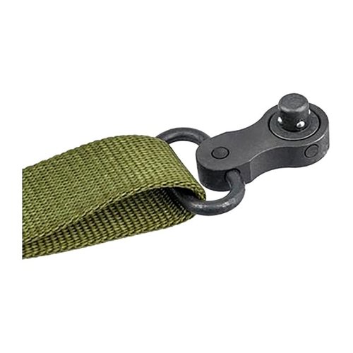 Der Tech Ten Tactical Swinger™ Sling Mount bietet 220 Grad Drehung für mühelose Bewegung zwischen starken und schwachen Seiten und ist aus kaltgewalztem Stahl gefertigt.