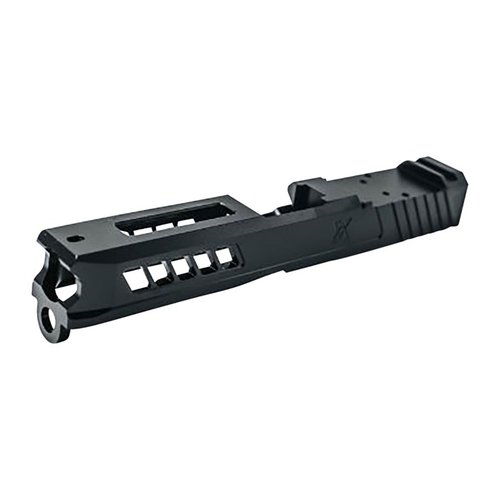 Slide AXIOM per Glock 43/43X, realizzato in acciaio inox 17-4ph, compatibile con RMSc e Sig Romeo Zero, include copertura ottica anodizzata.