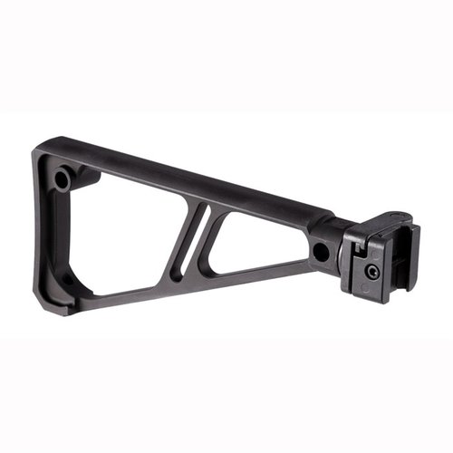 Il SIDE FOLDING FIXED EXTRUDED STOCK di Midwest Industries offre un design ergonomico, meccanismo robusto in acciaio e azione pieghevole per una facile trasportabilità.