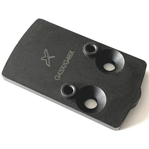 L'adaptateur OPF-G43x/48 pour RMRcc permet un montage sécurisé, réduit l'espace entre le viseur et la plaque, et optimise la position pour un tir précis.