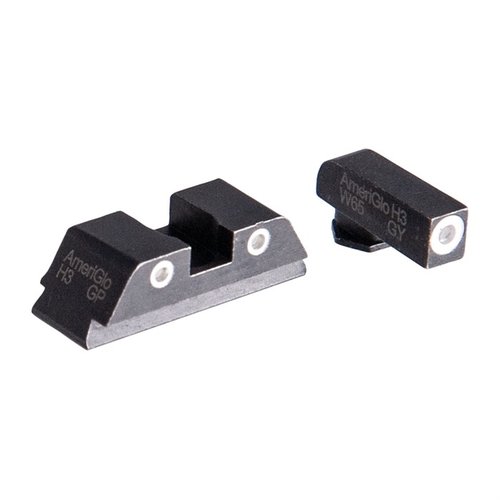 Die AmeriGlo Classic Night Sight Sets verbessern die Sicht deines Glock® mit leuchtenden grünen Tritium-Vials, die einfach abzulesen sind. Perfekt für Nacht- und Tagesgebrauch!