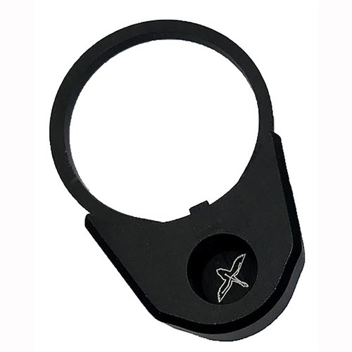L'AR-15 End Plate con 3 QD Sling Swivel Sockets in acciaio offre design funzionale, compatibilità con castle nuts impilabili e finiture in DLC nero o FDE.