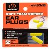 Les bouchons d'oreilles en mousse cordés de Walkers offrent une réduction de 32 décibels et sont toujours reliés, donc tu ne risques pas de les perdre!