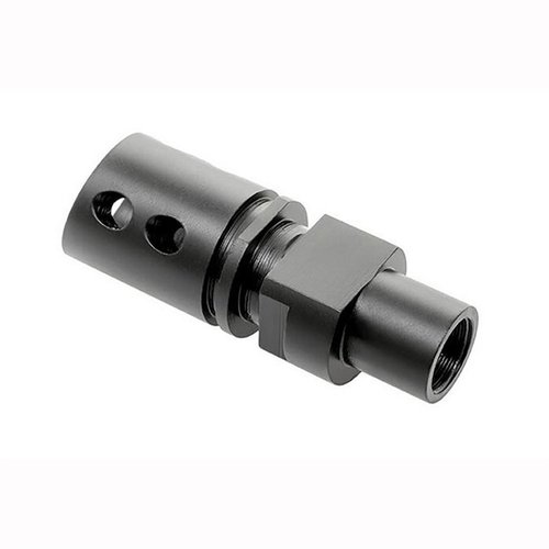 Der P90 Style Flash Hider M12 X 1 LH von CMMG reduziert den Mündungsfeuer und verbessert die Tarnung, ideal für präzises Schiessen und taktische Einsätze.