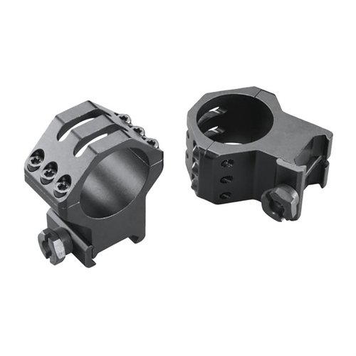 Les SIX-HOLE SKELTON RINGS de WEAVER offrent une robustesse exceptionnelle et un poids réduit, parfaits pour un montage stable de ton équipement tactique.