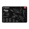 Il TEKMAT Pistol Gun Cleaning Mat per SIG Sauer P320 protegge la tua arma da graffi, offre un diagramma dettagliato e facilita la pulizia con un fondo antiscivolo.