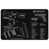 Der TekMat Ultra 20 Pistol Cleaning Mat ist wasserdicht, kratzfest und enthält Diagramme für die einfache Demontage deiner Glock Gen5.