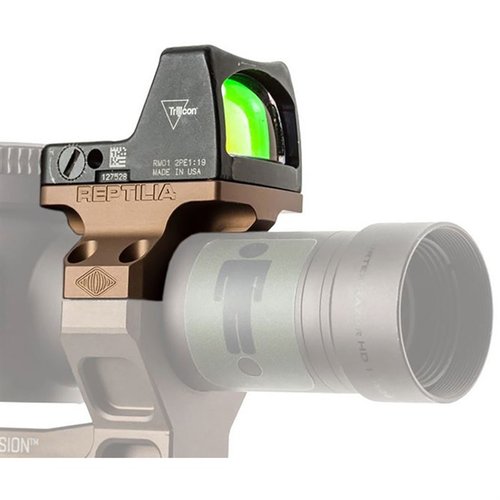 Das Reptilia ROF-90 ist ein Upgrade für Geissele Super Precision-Montagen, das einen 90°-Montagepunkt für Trijicon RMR bietet und die Sicht nicht verdeckt.